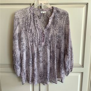 Lovely Lilac Sheer Long Blouse XS